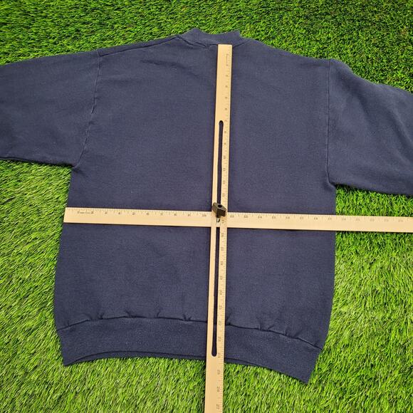 Vintage 90s Teddy-Bear Sweatshirt Womens Large 19x24 Blue - Picture 7 of 12